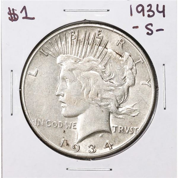 1934-S $1 Peace Silver Dollar Coin