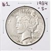 Image 1 : 1934-S $1 Peace Silver Dollar Coin