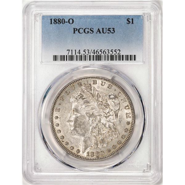 1880-O $1 Morgan Silver Dollar Coin PCGS AU53