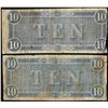 Image 2 : Lot of (2) 1864 $10 Confederate States of America Notes