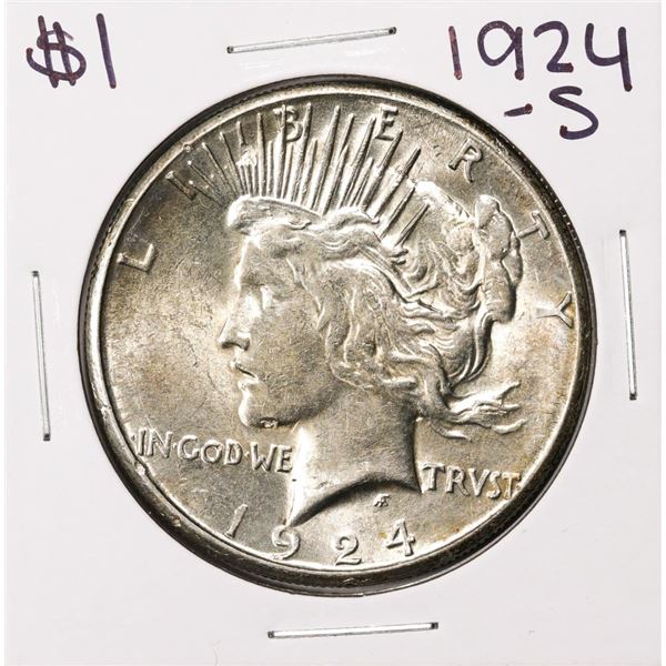 1924-S $1 Peace Silver Dollar Coin