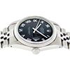 Image 7 : Rolex Mens Stainless Steel Black Roman Datejust Wristwatch
