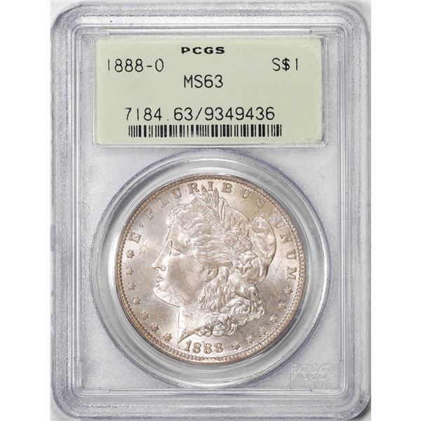 1888-O $1 Morgan Silver Dollar Coin PCGS MS63 Old Green Holder