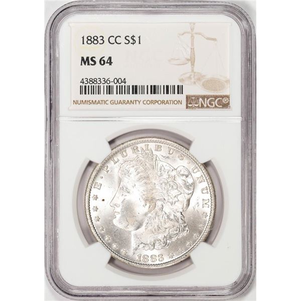 1883-CC $1 Morgan Silver Dollar Coin NGC MS64