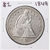Image 1 : 1849 $1 Seated Liberty Silver Dollar Coin
