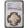 Image 1 : 1890-CC $1 Morgan Silver Dollar Coin NGC MS62 Nice Toning