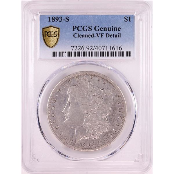 1893-S $1 Morgan Silver Dollar Coin PCGS VF Detail