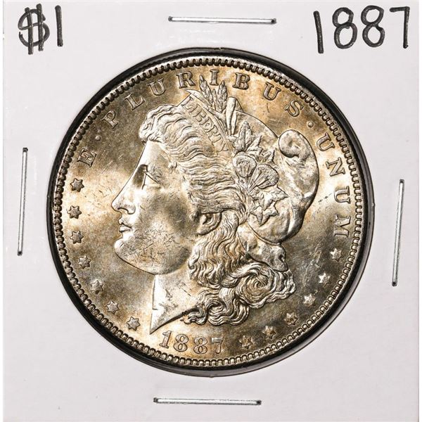 1887 $1 Morgan Silver Dollar Coin Nice Toning