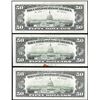 Image 2 : Lot of (3) 1990 $50 Federal Reserve Notes Minor Offset Error