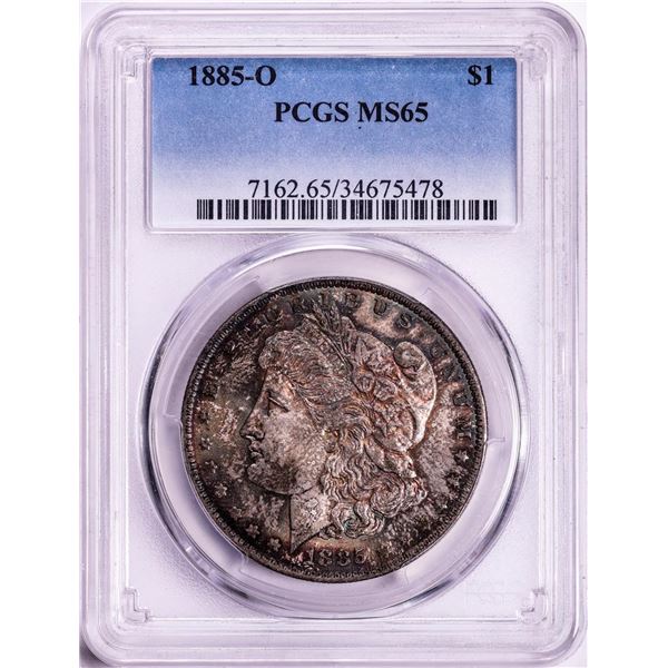 1885-O $1 Morgan Silver Dollar Coin PCGS MS65