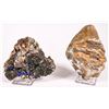 Image 1 : Azurite and Big Tooth Calcite  [165076]