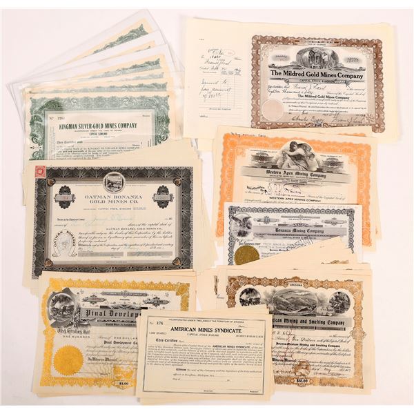 Arizona Mining Stock Certificate Collection 158079 Holabird Western Arizona Mining Stock Certificate Collection 158079 Holabird Western