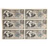 Image 1 : Uncut Dominican 2 Peso Currency Sheet, c. 1880's  [168482]