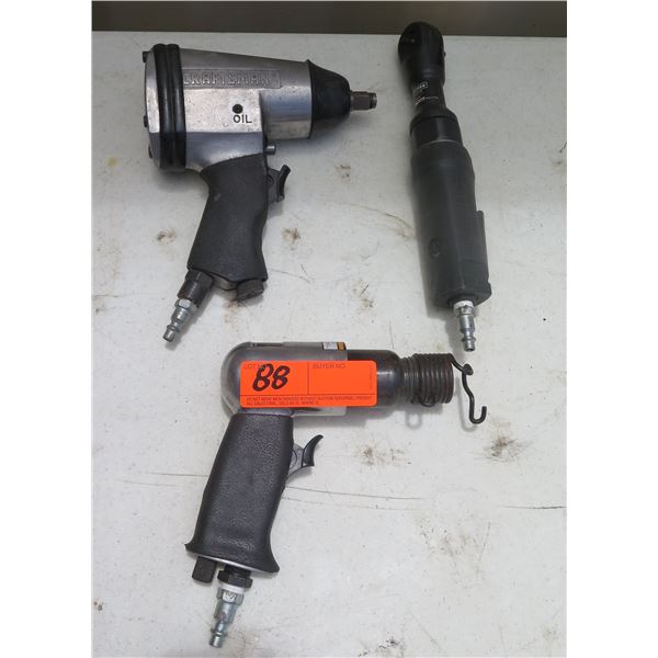 Qty 3 Air Tools: Craftsman 191191 Hammer, 191172 Wrench, 191181 Impact Wrench