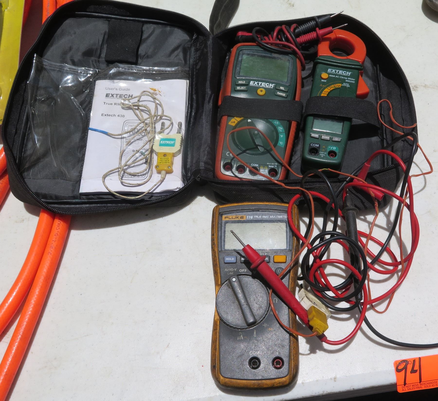 Extech & Fluke 116 True RMS Multimeter in Case - Oahu Auctions