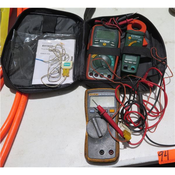 Extech & Fluke 116 True RMS Multimeter in Case - Oahu Auctions