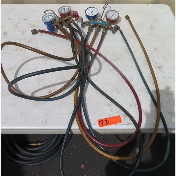 Qty 2 Sets Welding Hoses & Gauges