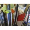 Image 2 : Multiple Traffic Folding Sawhorse Barricades, Ram Board Rolls, etc