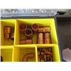 Image 2 : Stanley Plastic Organizer w/ Misc Hardware: Fittings, T's, Elbows, etc