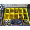 Image 1 : Stanley Plastic Organizer w/ Misc Hardware: Nuts, Washers, Caps, etc