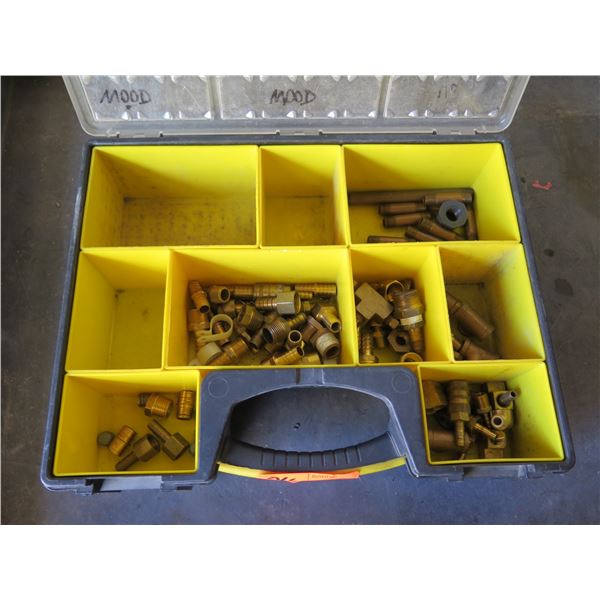 Stanley Plastic Organizer w/ Misc Hardware: Fittings, Connectors, Bits, etc