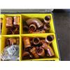 Image 2 : Stanley Plastic Organizer w/ Misc Hardware: Fittings, Connectors, Elbows, etc