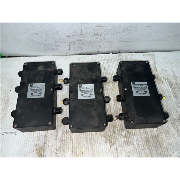 Lot of (3) Allen-Bradley #1485P-P4T5-T5C Device Boxes