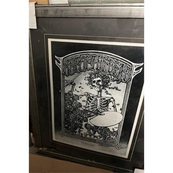 Grateful Dead Artrock Concert Poster/Litho Hand Signed by Artist Phil Garrett 1991