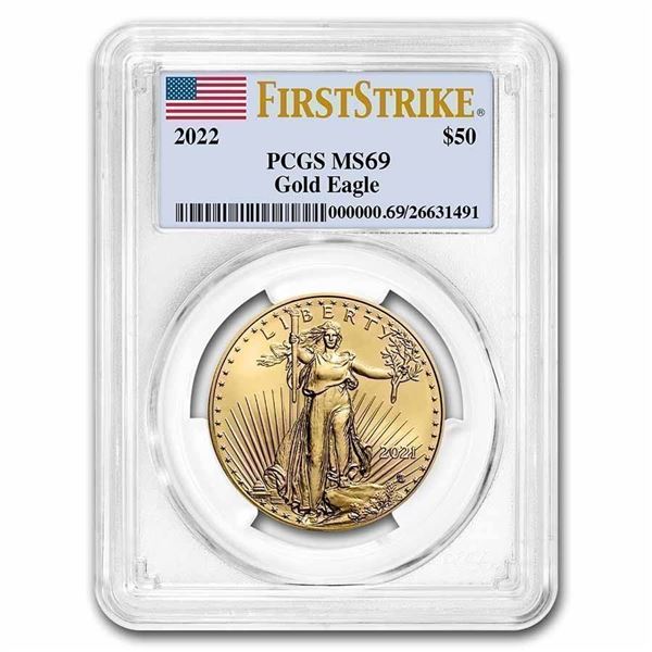 2022 1 oz American Gold Eagle MS-69 PCGS (FirstStrike®