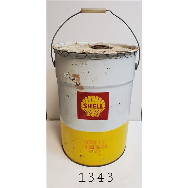 5 Gallon Shell Oil Pail With Handle And Lid