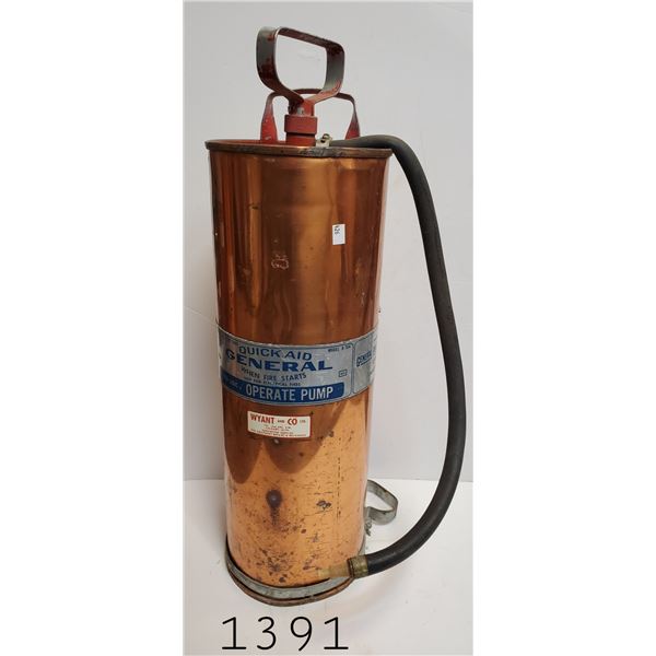 Vintage Copper Fire Extinguisher