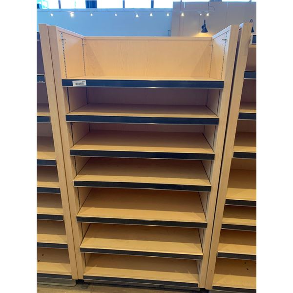 Retail Shelving Unit, 2 Sided with 12 adjustable Shelves, 34"Lx34W"x64"H