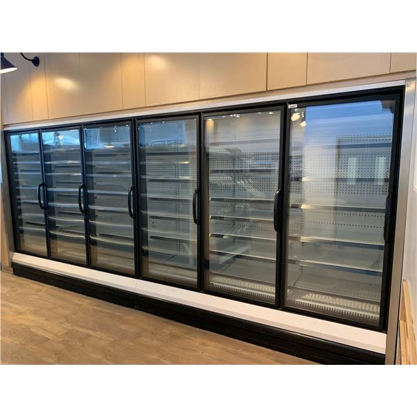 Hussman RLN-3 - 6 Door Reach in Display Freezer includes remote condensing unit - - recently service