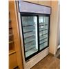 Image 4 : Masterbilt Model GR-48 Reach in double glass door cooler with shelving & lights - - recently service
