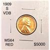 Image 1 : 1909-S V.D.B. Lincoln Wheat Penny CHOICE BU RED