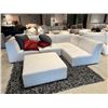 Image 1 : LARGE OVERSTUFFED L-SHAPED SECTIONAL SOFA WITH OTTOMAN AND THROW CUSHIONS, 120" X 78"