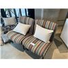 Image 1 : PAIR OF LOUNGE CHAIRS WITH THROW CUSHIONS