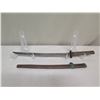 Image 2 : Metal Sword w/ Carved Blade & Hilt & Sheath 28"L (Stand not included)