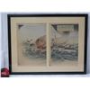 Image 1 : Russo-Japanese War 1904-1905 Woodblock Print, Framed 26"x20"