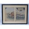 Image 2 : Russo-Japanese War 1904-1905 Woodblock Print, Framed 26"x20"