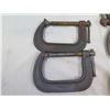 Image 2 : Qty 5 Metal C-Clamps Misc Sizes