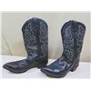 Image 2 : Western Boots Black w/ White Stitching Size 13 EE Pointed Toe