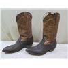 Image 2 : Western Cowboy Boots w/ Stitching Size 39-1/2 Pointed Toe 14"H