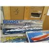 Image 2 : Multiple Military Ship Models in Boxes, Freighters, Transport, etc