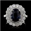 18K White Gold 3.52ct Spinel & 0.78ct Diamond Ring