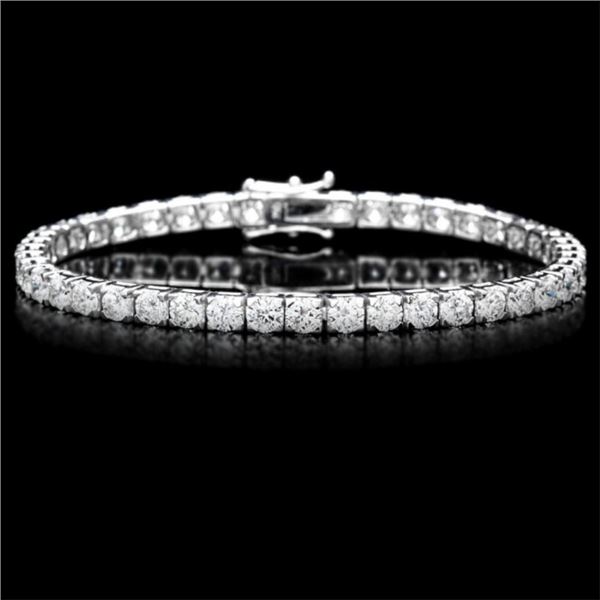 18k White Gold 10.00ct Diamond Tennis Bracelet