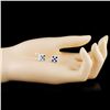 Image 2 : 18K Gold 0.83ctw Sapphire & 0.53ctw Diamond Earrin