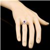 Image 3 : 18K Gold 0.86ct Sapphire & 0.32ctw Diamond Ring
