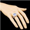 Image 3 : 18K Gold 8.04ct Sapphire & 1.59ctw Diamond Ring