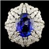 18K Gold 8.04ct Tanzanite & 3.97ctw Diamond Ring